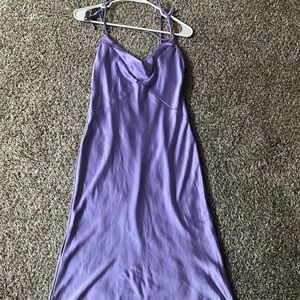 Lavender slip midi dress